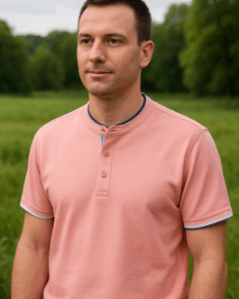Polo rosa hombre