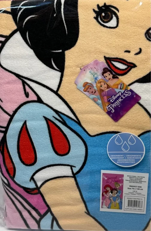 Toalla rosa princesas Disney