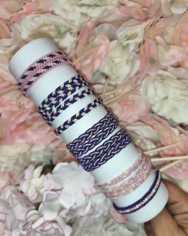 Pulsera verano lila y rosa