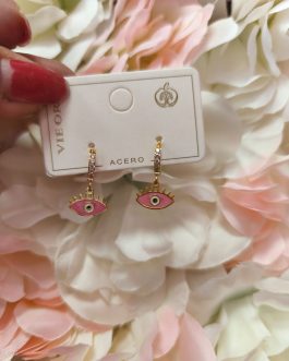Pendientes ojos rosas