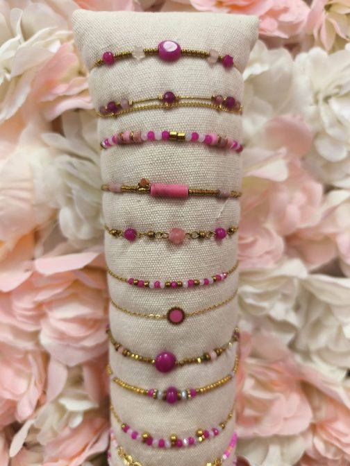 Pulseras acero doradas y rosas - Imagen 4