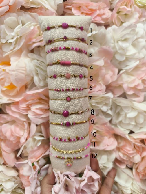 Pulseras acero doradas y rosas - Imagen 2