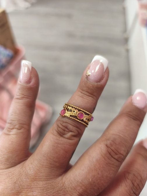 Anillos Luna acero dorado - Imagen 6