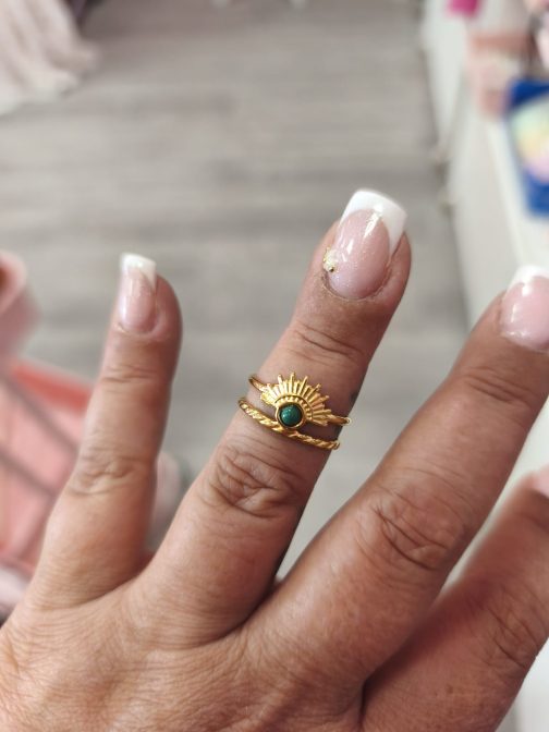 Anillos Luna acero dorado - Imagen 14