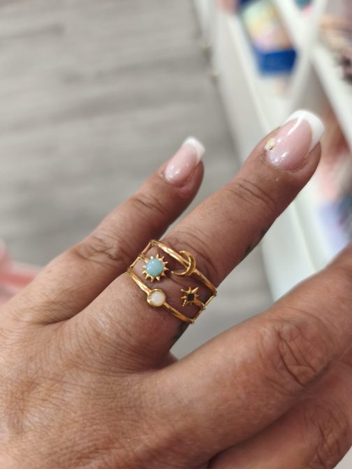 Anillos Luna acero dorado - Imagen 21