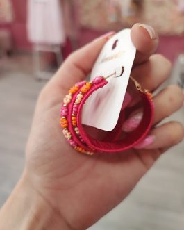 Pendientes aros con florecitas