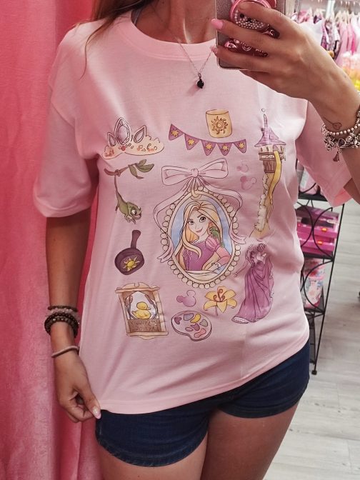 Camiseta Rapunzel rosa - Imagen 4