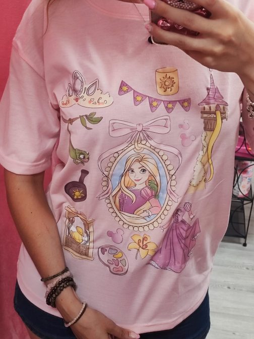 Camiseta Rapunzel rosa - Imagen 3