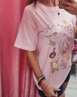 Camiseta Rapunzel rosa