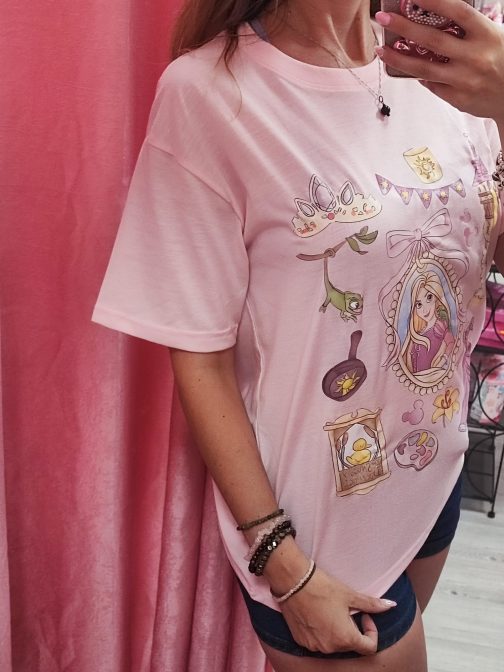 Camiseta Rapunzel rosa - Imagen 2