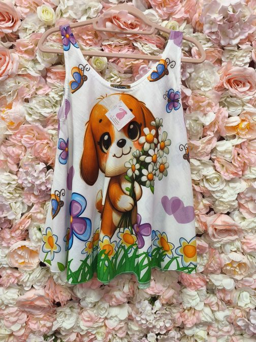 Camiseta tirantes perro divertido