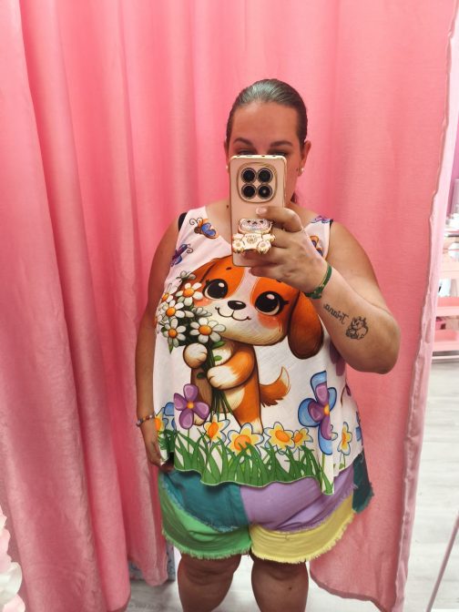 Camiseta tirantes perro divertido - Imagen 5