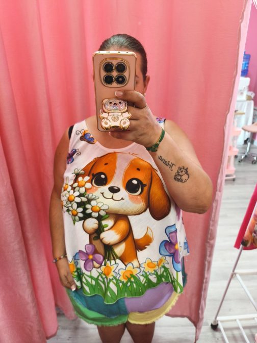 Camiseta tirantes perro divertido - Imagen 4