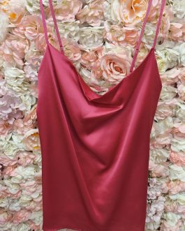 Camiseta tirantes Seda fucsia curvy