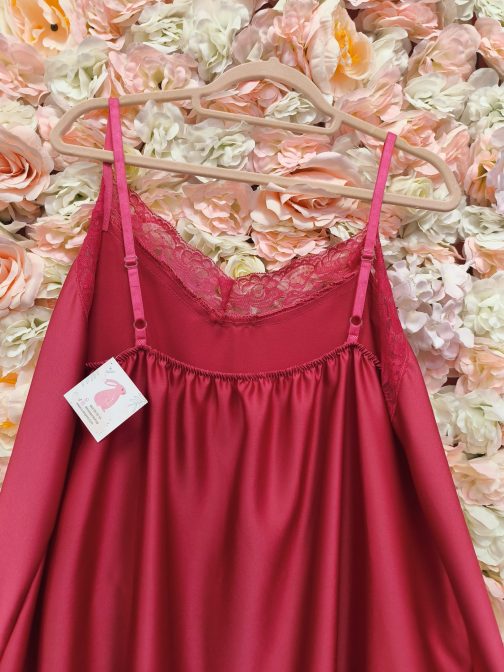 Vestido curvy lencero fucsia - Imagen 5