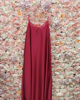 Vestido curvy lencero fucsia
