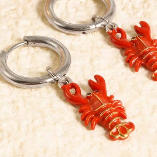 Pendientes mini langostitas