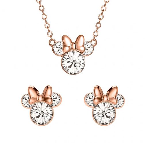 Conjunto de colgante y pendientes Minnie Mouse