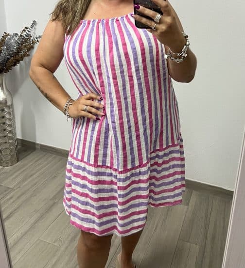 Vestidos cortos rayas - Imagen 3