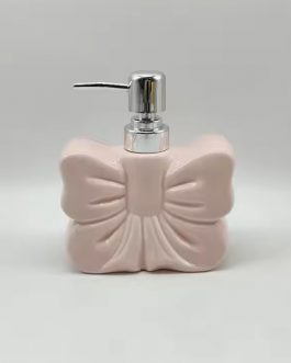 Jabonera lazo rosa
