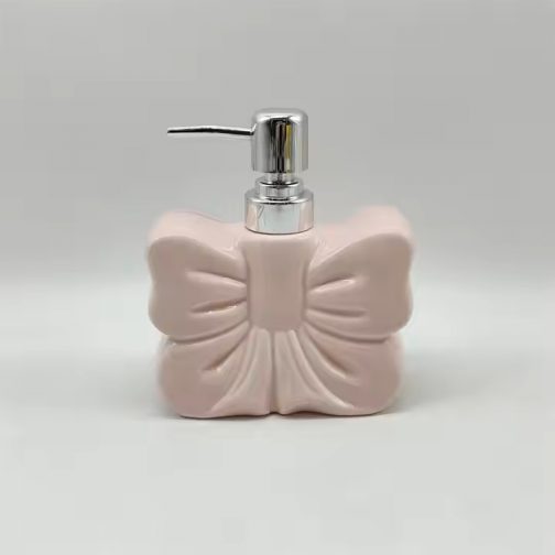 Jabonera lazo rosa
