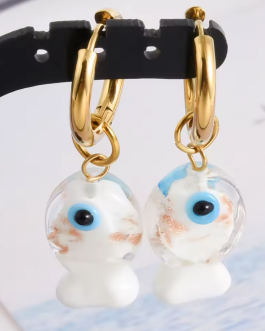 Pendientes peces cristal