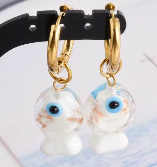 Pendientes peces cristal - Imagen 2
