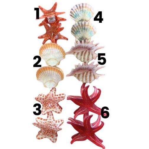 Pinzas cabello elementos marinos