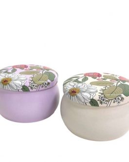 Caja metal floral