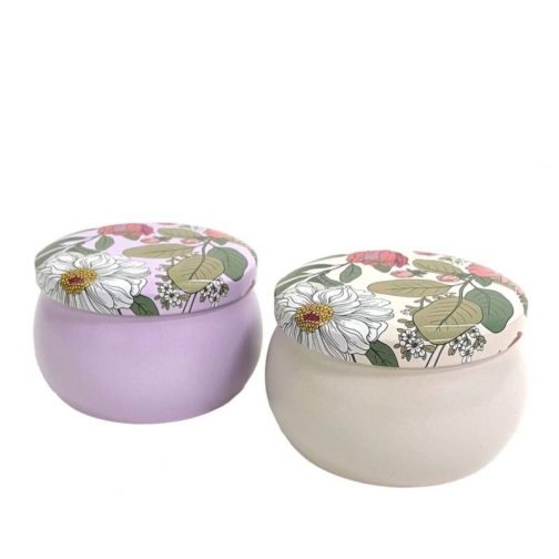 Caja metal floral