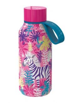 Botella cebra rosa