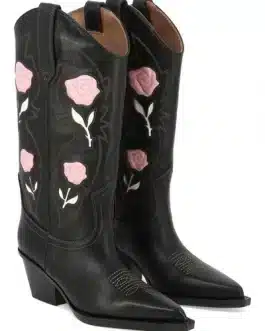 Botas cowboy flores rosas