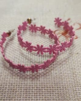 Pendientes aros flores