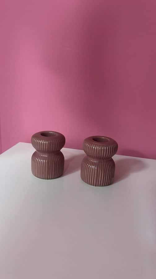 Portavelas ferrero rosa