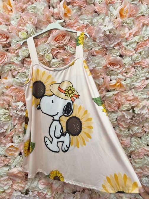 Camiseta tirantes Snoopy girasoles - Imagen 3