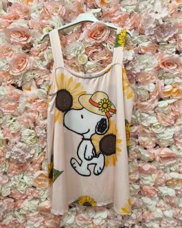 Camiseta tirantes Snoopy girasoles