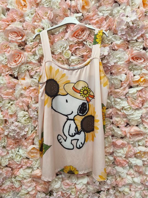 Camiseta tirantes Snoopy girasoles