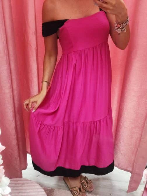 Vestido rosa nocturna - Imagen 2