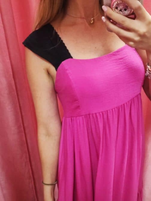 Vestido rosa nocturna - Imagen 4