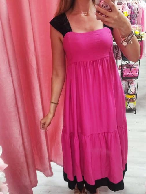 Vestido rosa nocturna