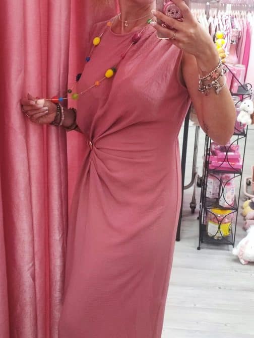 Vestido midi con nudo frontal - Imagen 2