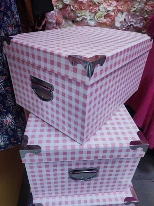 Cajas almacenaje cuadros Vichy - Imagen 3