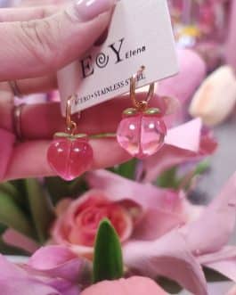 Pendientes acero melocotones
