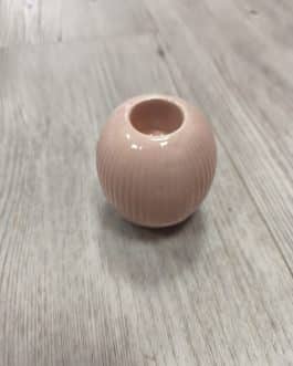 Portavelas cerámica bola rosa