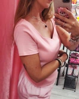 Camiseta escote diamante