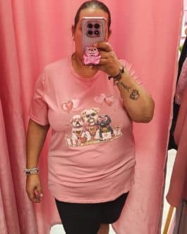 Camiseta curvy perros fiesteros