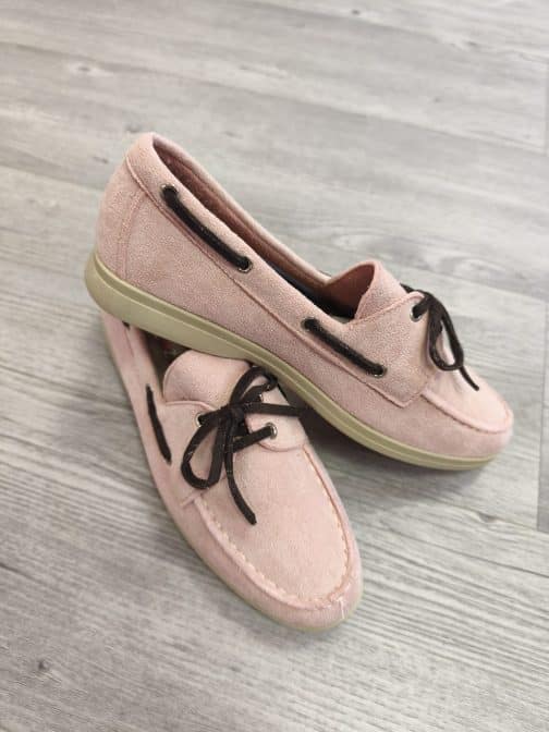 Náuticos rosas cordones