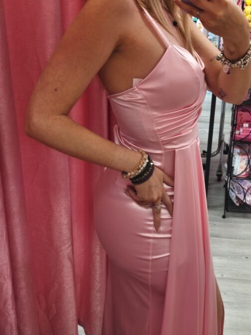 Vestido de fiesta rosa ceñido - Imagen 6