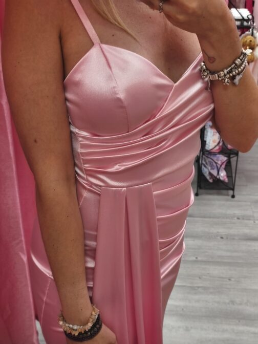 Vestido de fiesta rosa ceñido - Imagen 8