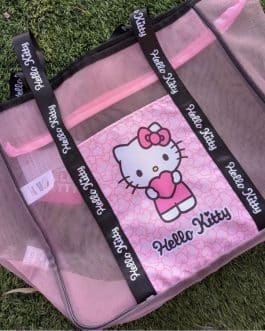 Bolso grande Hello kitty transparente